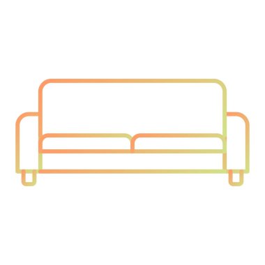 sofa icon. couch symbol. flat design style.