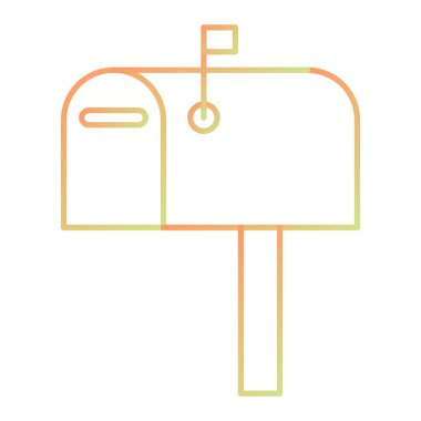 Posta kutusu simgesi. vektör illüstrasyonu