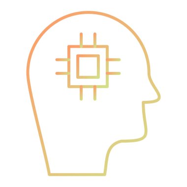 Beyin vektör simgesi modern illüstrasyon