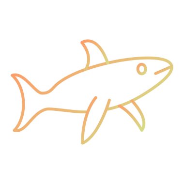 balık simgesi vektör illüstrasyonu