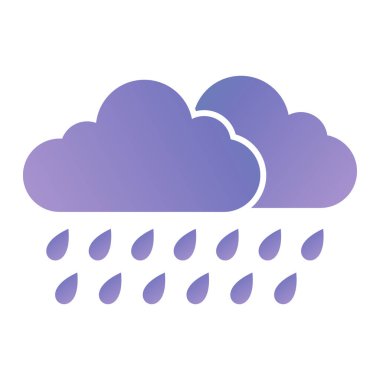 cloud weather icon. rain snow symbol. isolated on white background. vector illustration