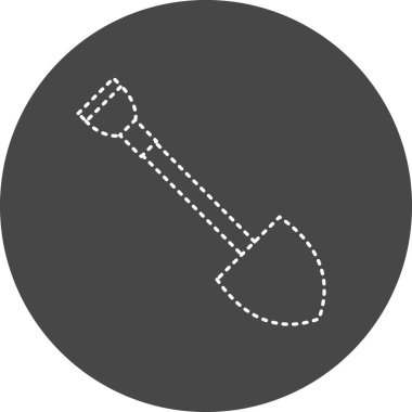 Kürek simgesinin vektör illüstrasyonu