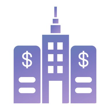 Bina. Web simgesi basit illüstrasyon