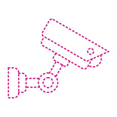 Güvenlik kamerası simgesi. düz dizayn biçimi 10