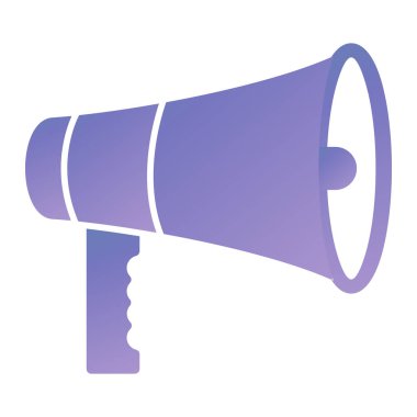 Megafon. Web simgesi vektör illüstrasyonu