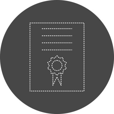 Sertifika. Web simgesi basit illüstrasyon 