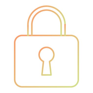 padlock icon. security and protection theme. isolated design. vector illustration