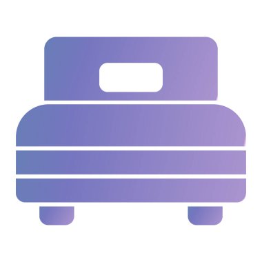 Yatağa. Web simgesi basit illüstrasyon