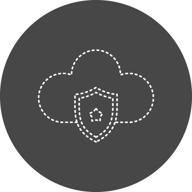 Bulut kalkanı. Web simgesi basit tasarım