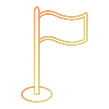 bayrak ikonu vektör illüstrasyonu