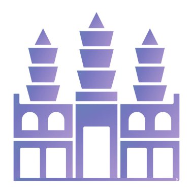 Bina. Web simgesi basit illüstrasyon