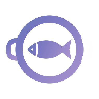 Balık ikonu. vektör illüstrasyonu