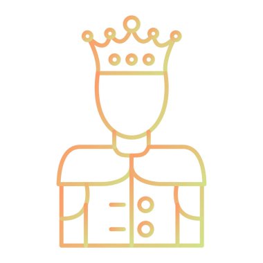 king icon. outline illustration  