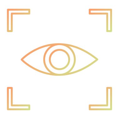 Göz çizgisi simgesi, vektör çizimi