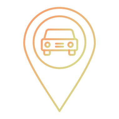 araba park simgesi vektör illüstrasyon