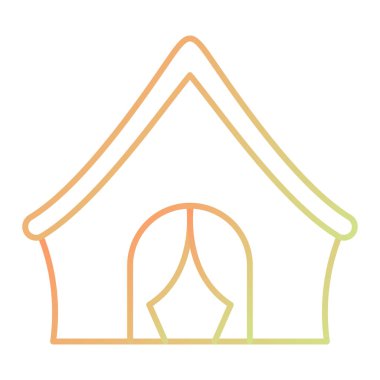 Bina. Web simgesi basit illüstrasyon