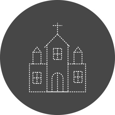 Kiliseye. Web simgesi basit illüstrasyon