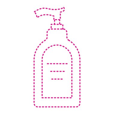 Şişe simgesi. Web için parfüm vektör simgelerinin özet çizimi