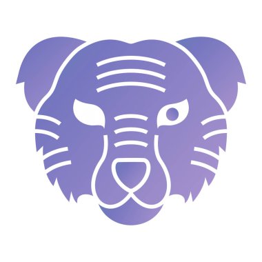 Aslan suratlı bir aslanın vektör çizimi