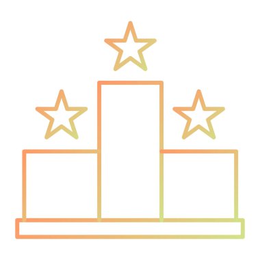 Podyum. Web simgesi basit illüstrasyon