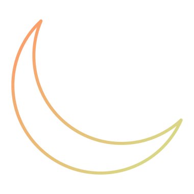 Ay simgesi. Web için hilal vektör simgelerinin özet çizimi