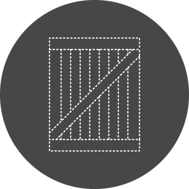 Ahşap kutu simgesinin vektör illüstrasyonu