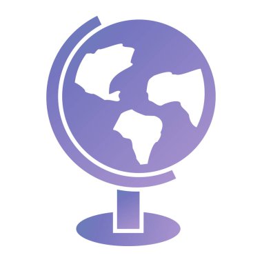 Dünya haritası simgesi. Web tasarımı için dünya vektör simgelerinin düz çizimi