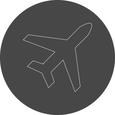 uçak ikonu vektör illüstrasyonu