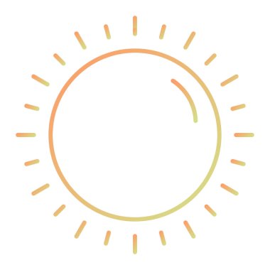 Güneş ikonu. düz dizayn biçimi 10