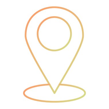 Harita işaretleyici simgesi. konum belirleyici sembol. düz tasarım biçimi.