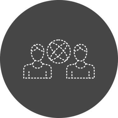 Online Community Vector Glyph Icon Design 