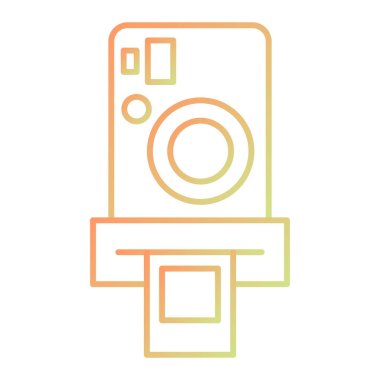 Kamera simgesi. Web için vektör simgelerinin basit illüstrasyonu