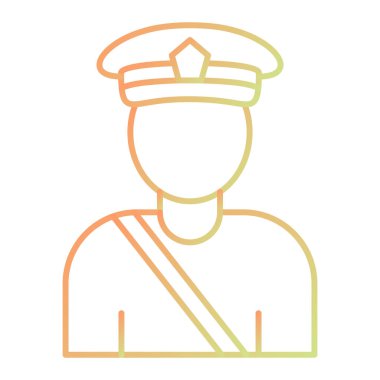 man icon in flat style isolated on white background. female person symbol color vector illustration.