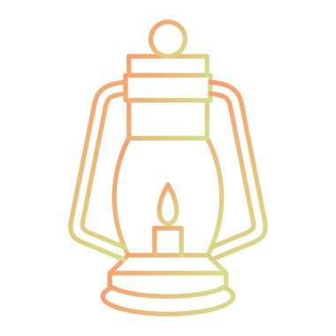 candle vector icon in outline style isolated on white background