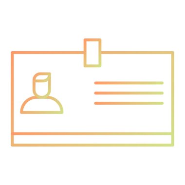 Kimlik kartı simgesi. düz dizayn biçimi 10