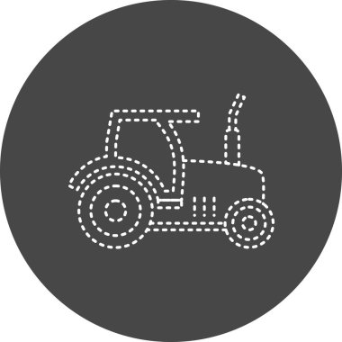 Traktör simgesinin vektör illüstrasyonu