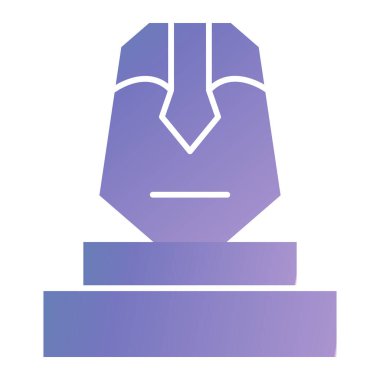 Tek bir mavi ve beyaz simgenin vektör illüstrasyonu