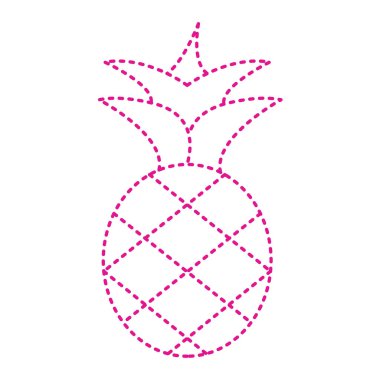 ananas ikonu vektör illüstrasyonu