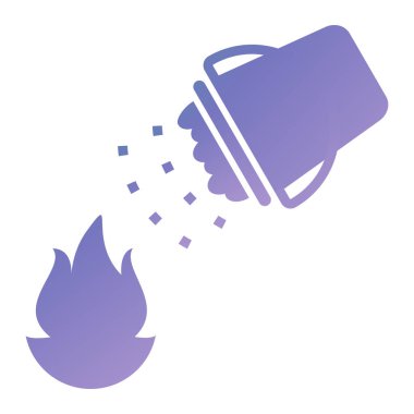 Yangın söndürme ikonu. Web için gaz sobası vektör simgelerinin basit çizimi