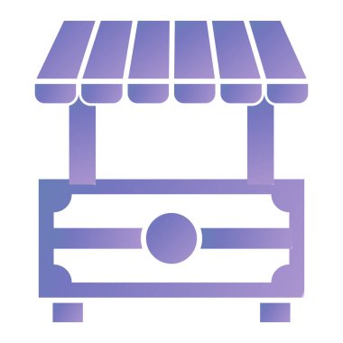 store shop icon. cartoon illustration of market kiosk vector icons for web