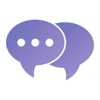 Sohbet balonu ikonu vektör çizimi tasarımı