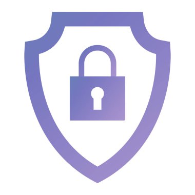 Kalkan. Web simgesi basit illüstrasyon