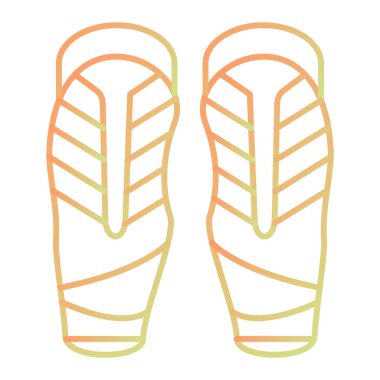 vector illustration of single isolated flip flops icon