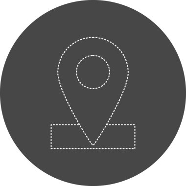 konum simgesi, vektör çizimi