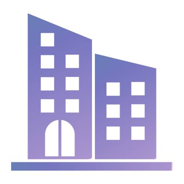 Bina. Web simgesi basit illüstrasyon