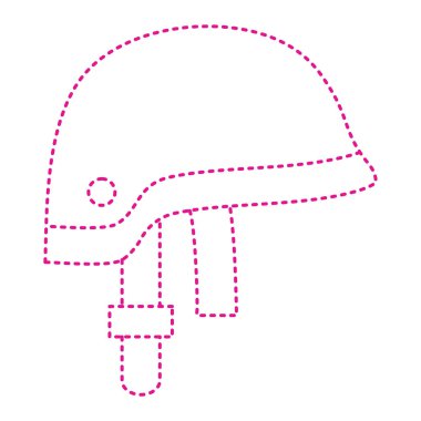 helmet icon. outline illustration of hat vector symbol for web