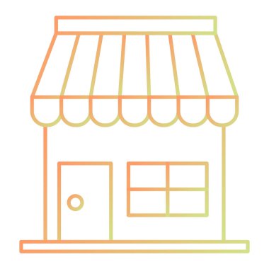 Dükkan. Web simgesi basit illüstrasyon