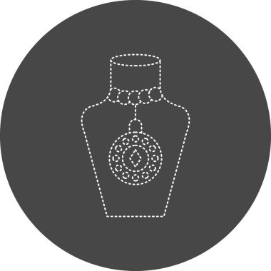 Kolye simgesinin vektör illüstrasyonu 