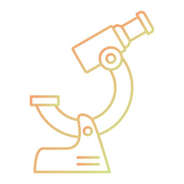 microscope icon. outline illustration of laboratory vector symbol.