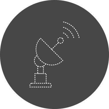 uydu anten simgesi, vektör illüstrasyonu 